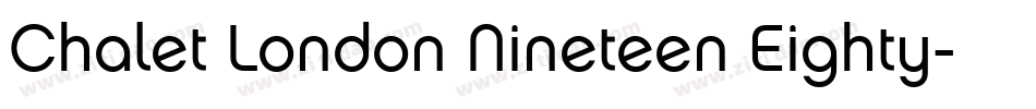 Chalet London Nineteen Eighty字体转换